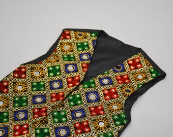 Afghan Traditional Hand Embroidered Waistcoat | Kuchi Waistcoat Handamade Clothing Hand Embroidery | Kids Baby