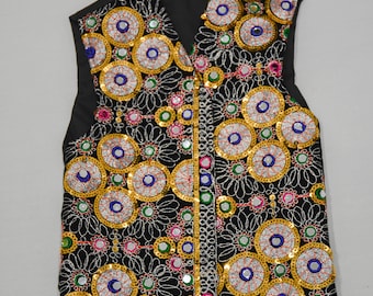 Afghan Traditional Hand Embroidered Waistcoat | Kuchi Waistcoat Handamade Clothing Hand Embroidery | Kids Baby