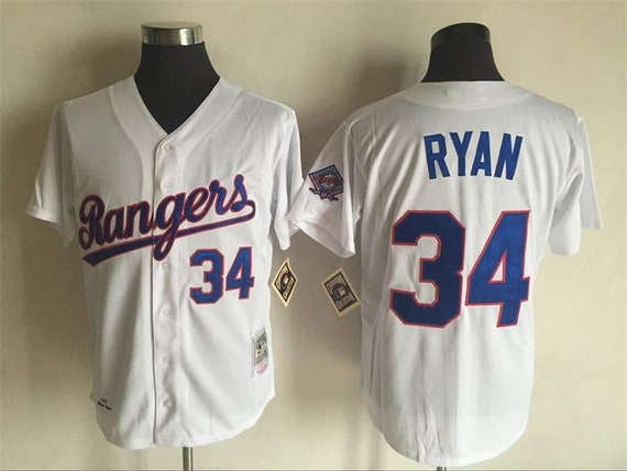 Vintage Texas Rangers Nolan Ryan Throwback Baseball Jersey