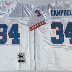 Earl Campbell Autographed Houston (White #34) Custom Jersey - JSA
