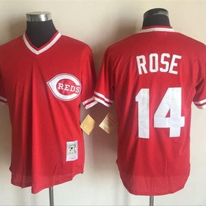 Pete Rose Men's Cincinnati Reds Throwback Jersey - Grey Authentic