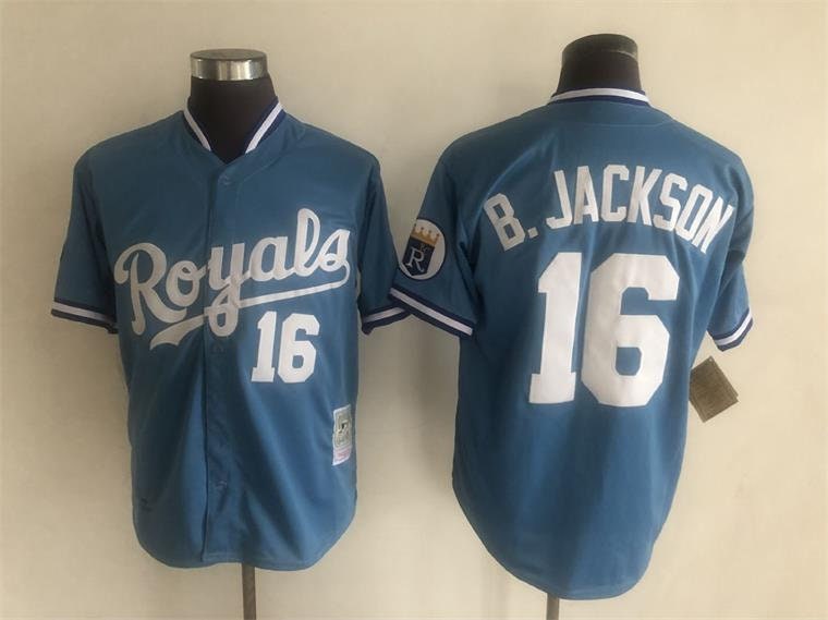 2009 Majestic Kansas City Royals Bo Jackson #16 Baseball Jersey Mens Medium  USA
