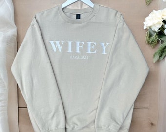 Wifey Sweatshirt | Frau Sweatshirt | Frau Geschenk | Wifey Pullover | Wifey Pullover | Hochzeitsgeschenk | Brautgeschenk
