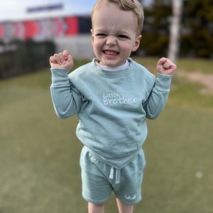 Personalised Short & Jumper Set | Sibling Outfit | Name Clothing | Kids Clothing | Personalised Clothing