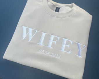 Wifey Sweatshirt | Frau Sweatshirt | Frau Geschenk | Wifey Pullover | Wifey Pullover | Hochzeitsgeschenk | Brautgeschenk