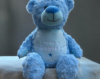 Teddy Bear| Personalised Teddy |Embroidered Teddy | Embroidered Gift | New Baby Gift | Large Teddy| Keepsake