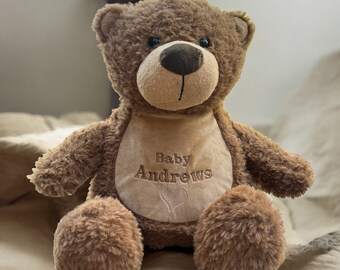 Teddy Bear| Personalised Teddy |Embroidered Teddy | Embroidered Gift | New Baby Gift | Large Teddy| Keepsake