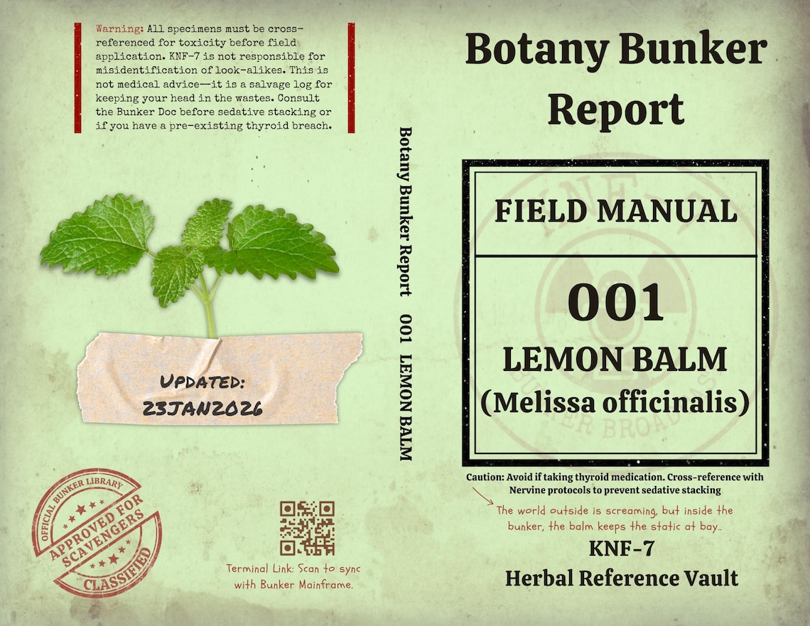 Botany Bunker Report 001 - Lemon Balm