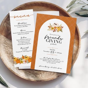 boho instant download thanksgiving invitation friendsgiving invitation