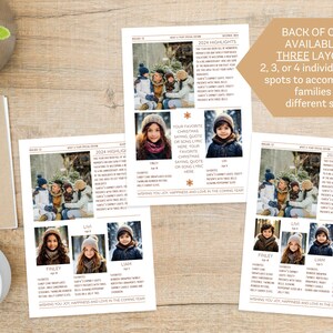 Christmas family photo greeting card newspaper Holiday newsletter card template