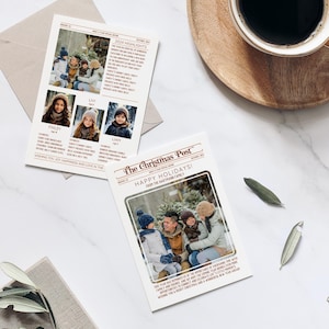 Holiday newsletter Christmas card for large families