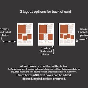3 options for back of card