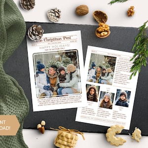 The Christmas post newsletter holiday photo card for kids
