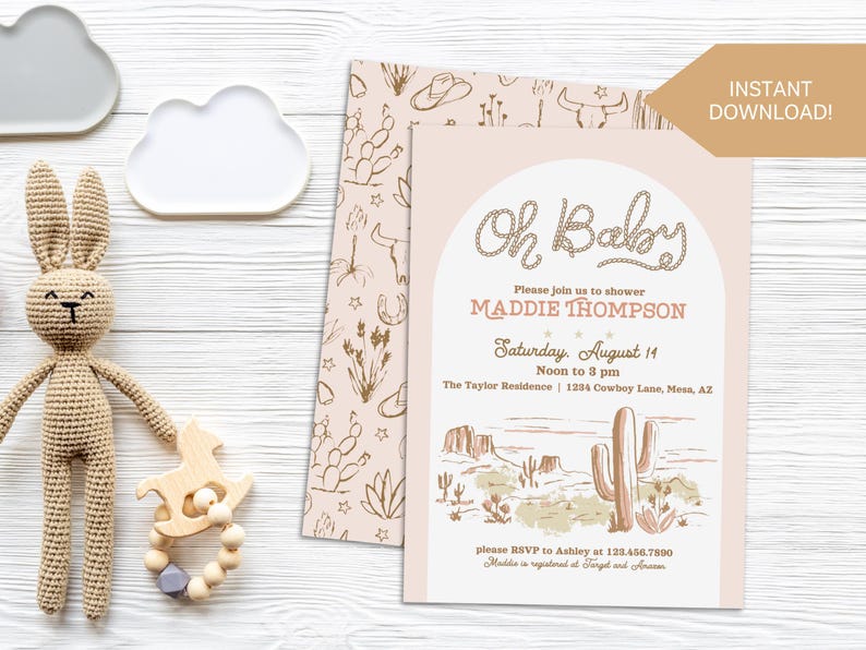 little cowgirl shower invitation cowgirl western rodeo baby shower invite template