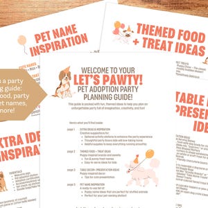 pet adoption party planning guide extra ideas and helpful hints for planning an adopt-a-puppy party