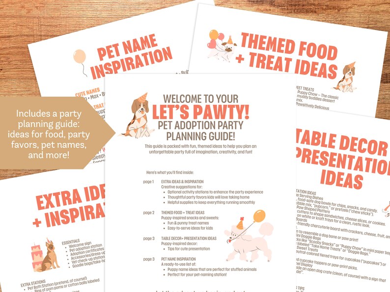 pet adoption party planning guide extra ideas and helpful hints for planning an adopt-a-puppy party