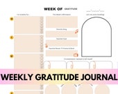 Weekly gratitude journal for children/tweens/teenagers and young adults | Weekly gratitude diary Printable for kids & teenagers | Gratitude