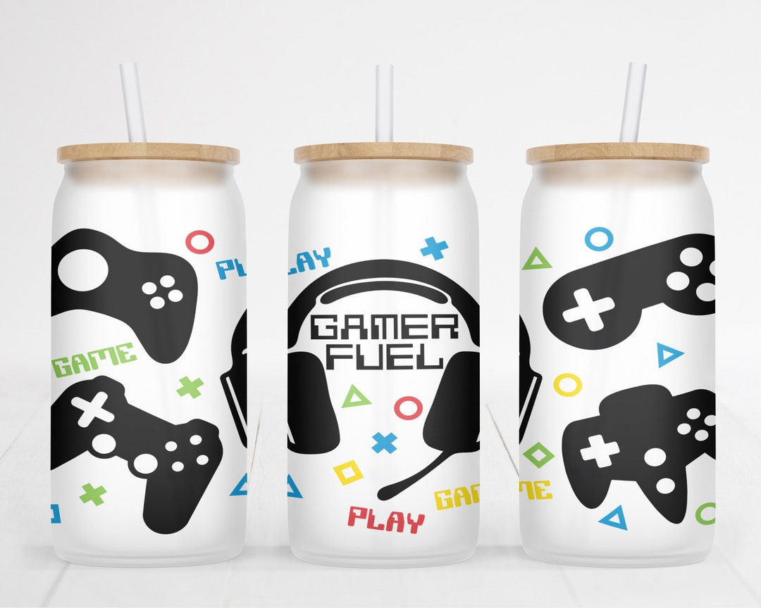 Gamer Fuel Libbey Glass Can Cup Gamer Gifts Video Game Beer Glass Gifts