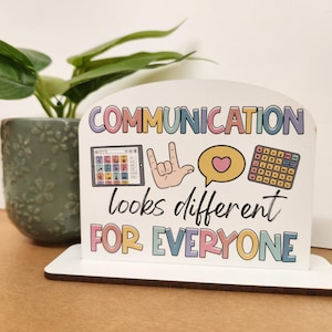 SPED Communication Desk Sign: Gift for Special Education Teachers