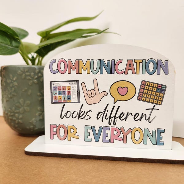 SPED Communication Desk Sign: Gift for Special Education Teachers