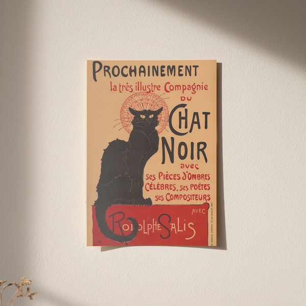 Le Chat Noir (1896), Théophile Steinlen - Premium Matte French Poster