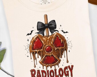T-shirt d'Halloween pour radiologues, T-shirt pour techniciens en radiologie, T-shirt radiologie, Cadeau pour technicien en radiologie, Semaine de la radiologie, Imagerie diagnostique, La vie en radiologie, Pomme d'amour