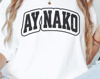 Funny Filipino T-Shirt, ay nako, retro/vintage textured lettering