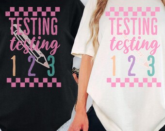 Camiseta para profesores para exámenes, camiseta Comfort Colors para el día de los exámenes estatales