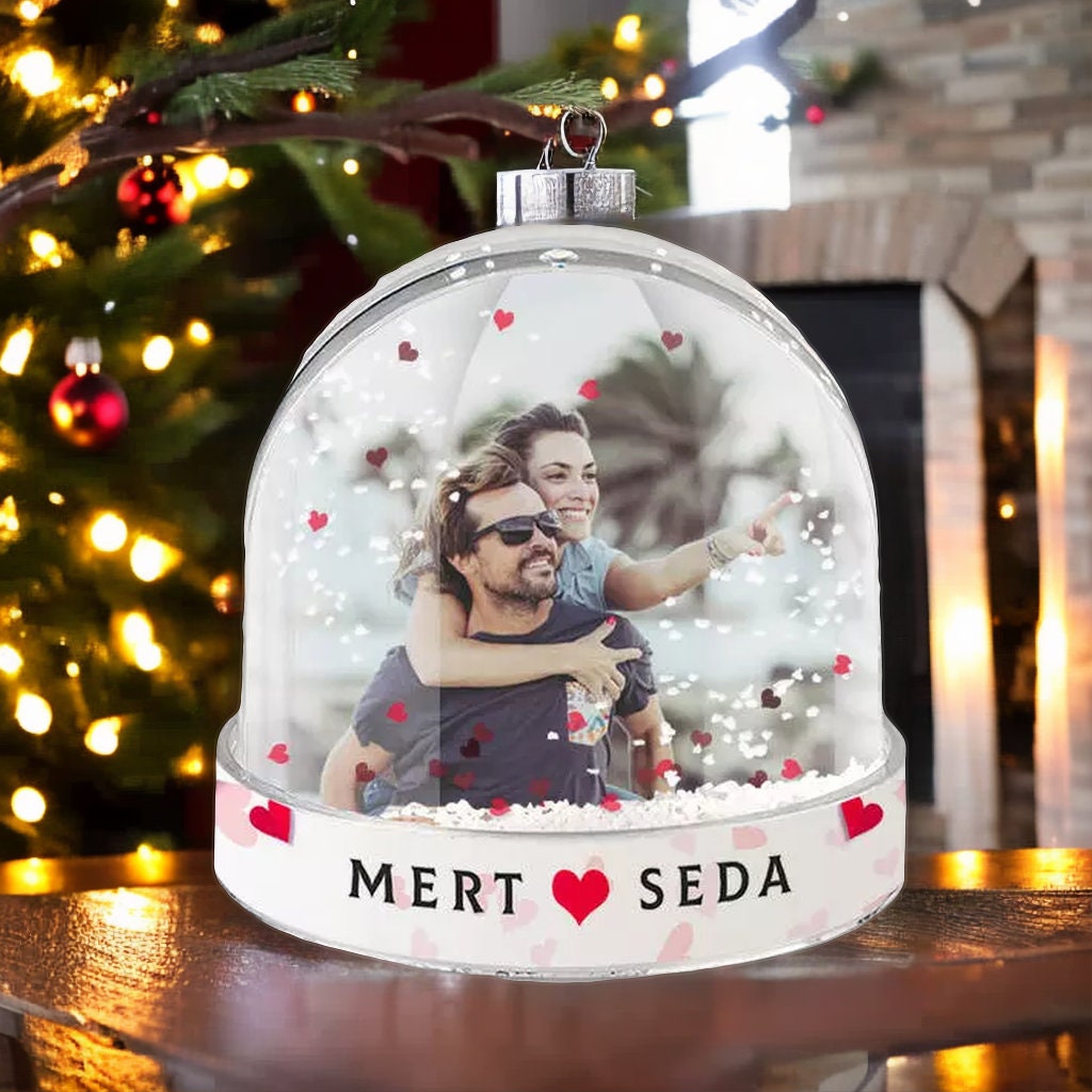 Custom Snow Globe, Personalized Snow Globe, Put on Your Photo and Text