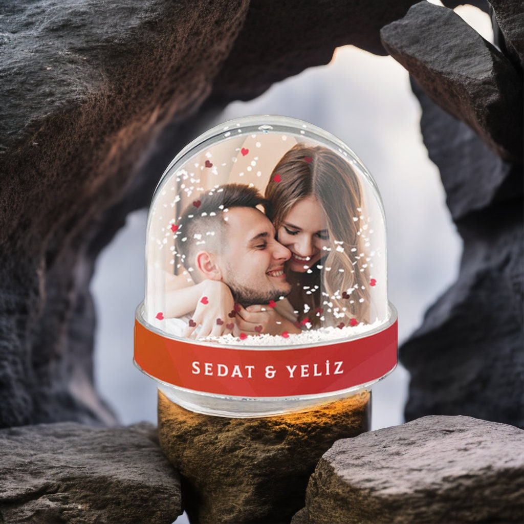 Custom Snow Globe, Personalized Snow Globe, Put on Your Photo and Text