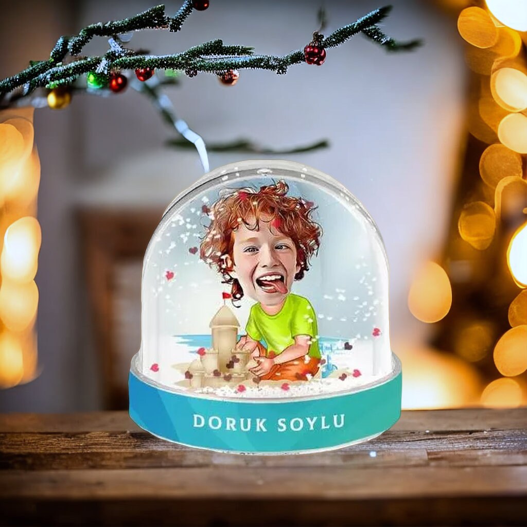 Custom Snow Globe, Personalized Snow Globe, Put on Your Photo and Text