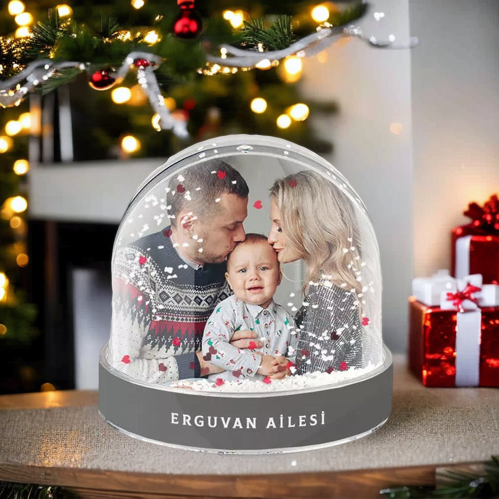 Custom Snow Globe/ Personalized Snow Globe/ Put on Your Photo and Text