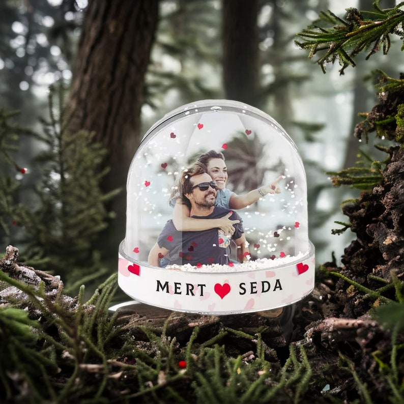 Custom Snow Globe, Personalized Snow Globe, Put on Your Photo and Text Name, Personalized Gift