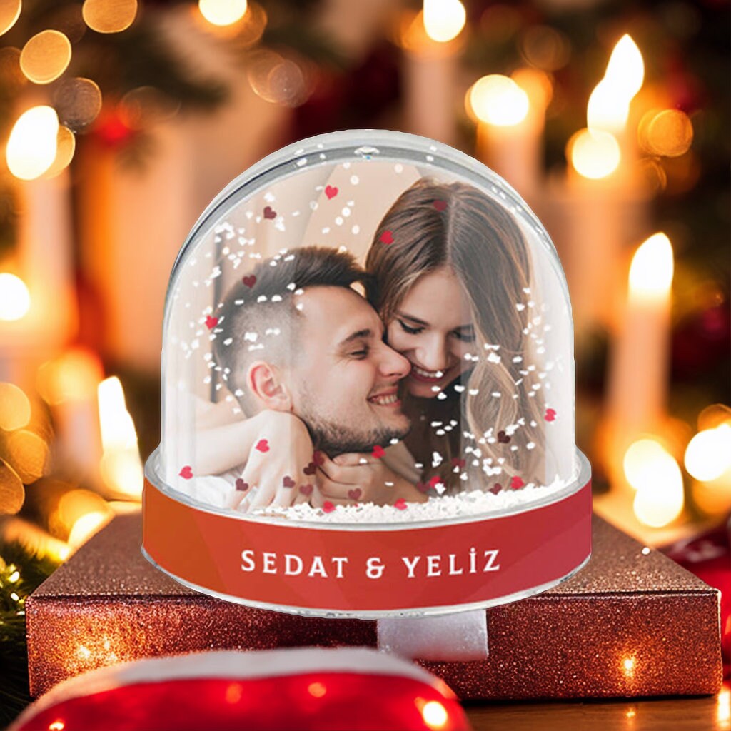 Custom Snow Globe, Personalized Snow Globe, Put on Your Photo and Text