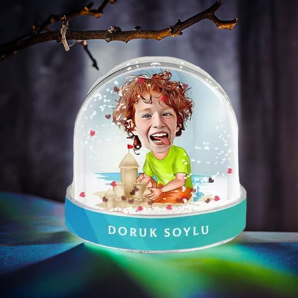 Custom Snow Globe, Personalized Snow Globe, Put on Your Photo and Text