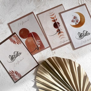 Bayram | Serment | Fête du sucre | 4 cartes de vœux | Carte postale | y compris les enveloppes