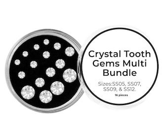 Clear Tooth Gems Crystals Multi Bundle – Lead Free Diamond-Like Shine – Dental Jewelry