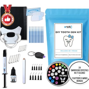 DIY Zahn Edelstein Kit: 60-teiliges Zahn Kristall Sparkle Set