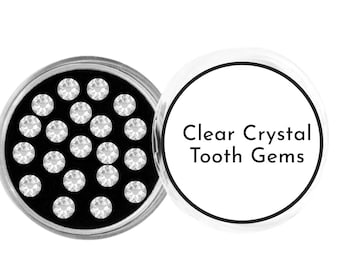 Clear Tooth Gems Crystals – Lead Free Diamond-Like Shine – Dental Jewelry