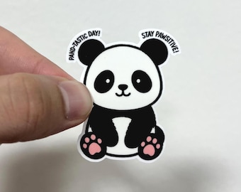 Kawaii Panda Vinyl Sticker – Waterproof Journal Decor