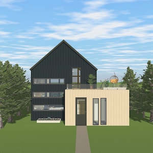 one bedroom loft houseplan