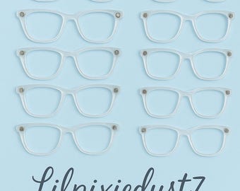 3D Glasses Topper Pair – Round Magnet Topper for Pair Eyewear | DIY Blank Glasses Toppers for Vinyl, Paper, Resin, ect.