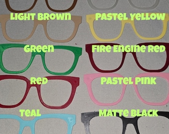 Adornos magnéticos para gafas / Adornos impresos en 3D / Adornos intercambiables para gafas / Accesorio divertido para gafas / Decoración para gafas nerd