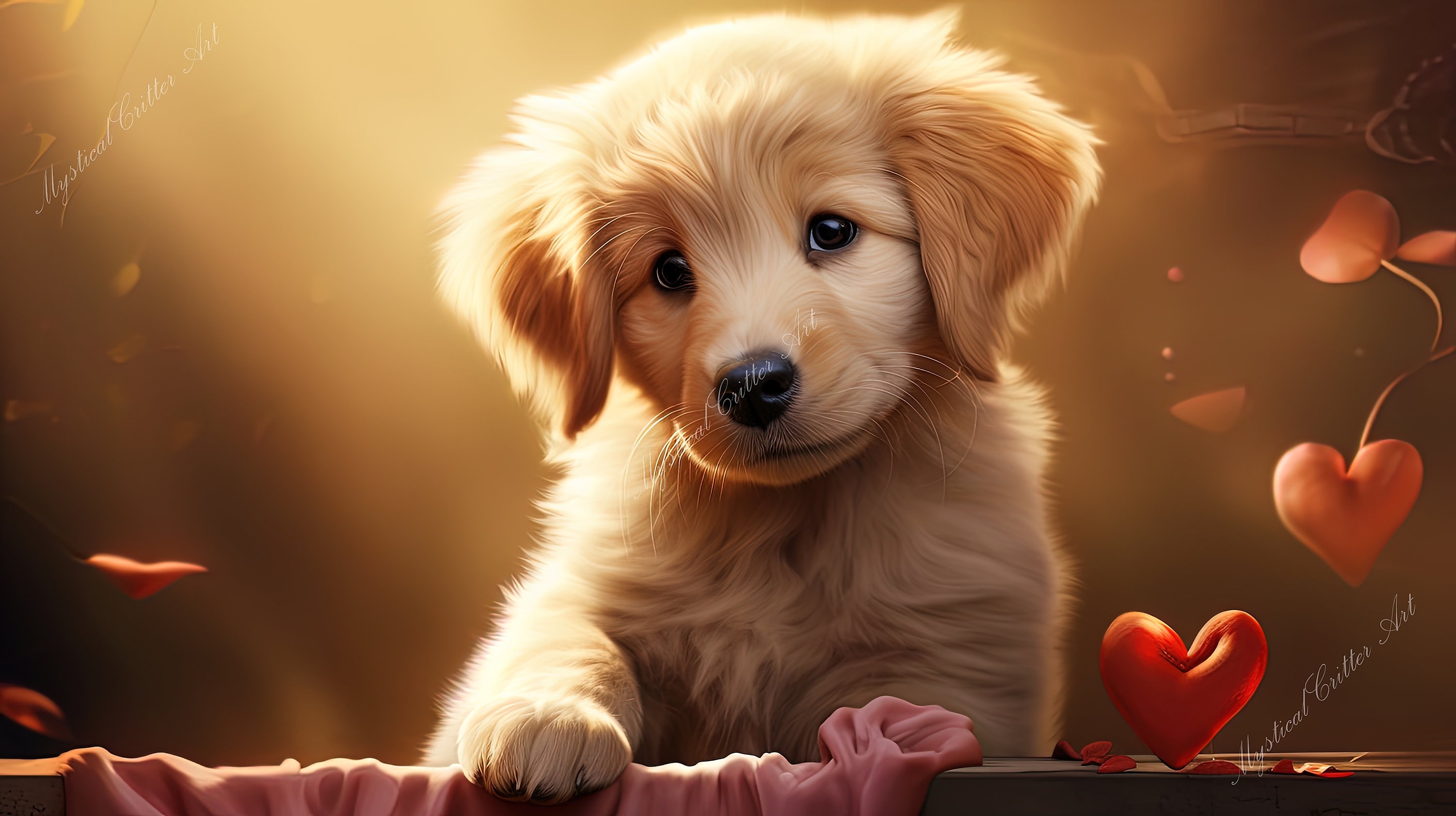 Valentine's Day Puppy Desktop Wallpapers, Adorable Puppy Computer ...