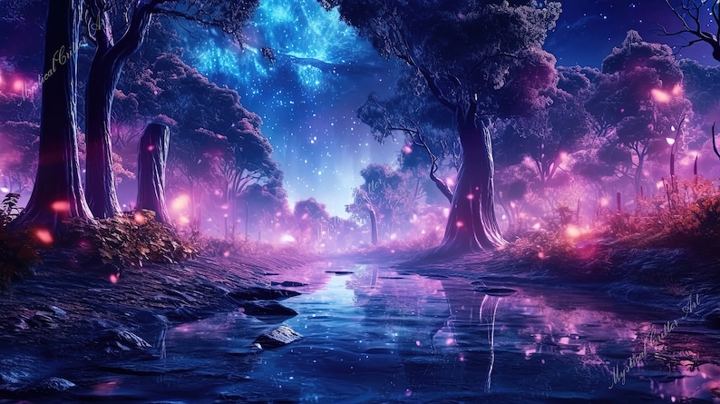 5 Fantasy Backgrounds, Computer Wallpaper, Digital Wallpaper, Desktop