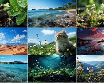 Serenity Collection: High-Resolution Nature Desktop Wallpapers with Instant Digital Download
