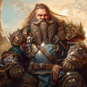 5 World of Warcraft Dwarf Inspired Digital Images, desktop background, digital wallpaper, instant download