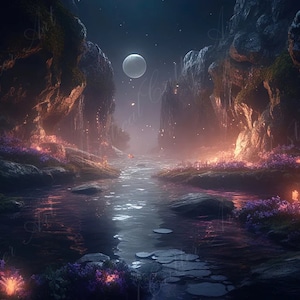 5 Realistische Fantasie - Computer Wallpaper, digitales Wallpaper, Desktop Hintergrund, digitaler Download
