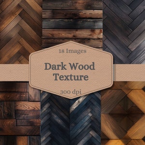 Papel Digital de textura de madera oscura transparente, fondos de tablón de madera rústica papel de álbum de recortes imprimible descarga instantánea uso comercial