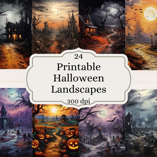 Halloween Scene - Etsy